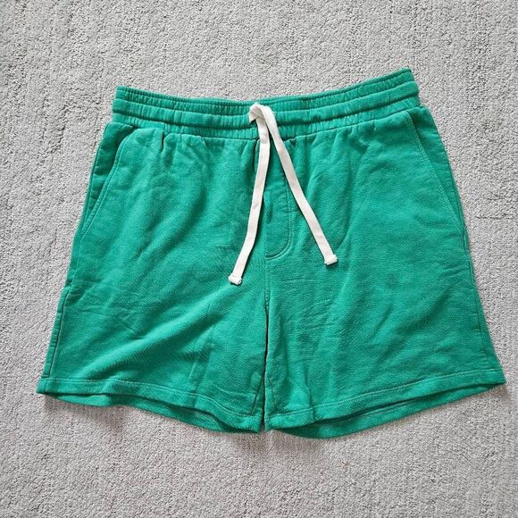 Monrow Kelly Green Sweat Shorts Size Medium - Picture 1 of 7